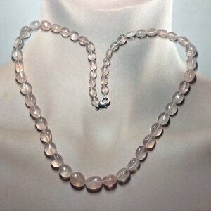 Rose Quartz Nugget Shape Necklace